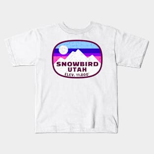 Ski Snowbird Utah Skiing Winter Sports Snowboarding Kids T-Shirt